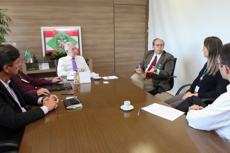 Wadewitz teve encontro com presidente da FIESC, Glauco José Côrte. Foto: Filipe Scotti