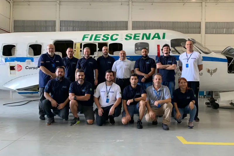 Equipe recebeu treinamento no SENAI em Palhoça. Foto: Divulgação/SENAI