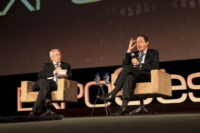 Na ExpoGestão, presidente da FIESC também participou de debate com o economista Eduardo Giannetti (foto: Heraldo Carnieri)
