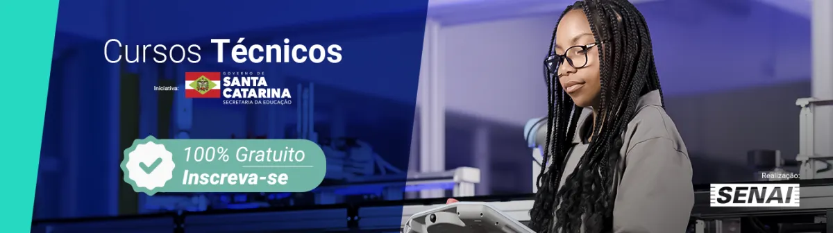 Cursos Técnicos 100% gratuítos. Clique aqui e inscreva-se.