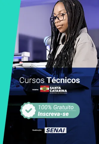Cursos Técnicos 100% gratuítos. Clique aqui e inscreva-se.